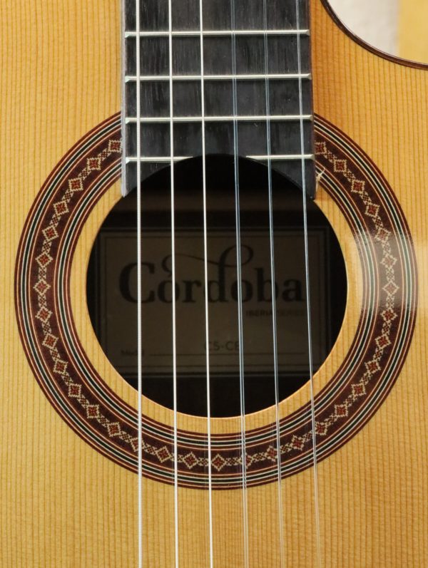 cordoba c5 ce classical guitar rosette