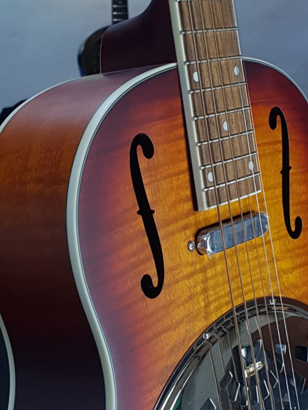 bourbon street bsr 1c w resonator guitar close up