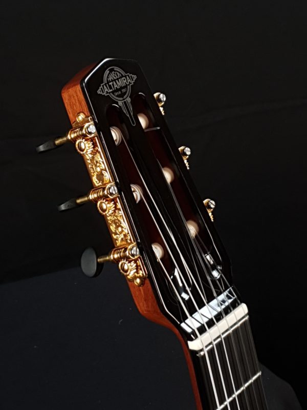 altamira m01c classical gypsy jazz guitar headstock