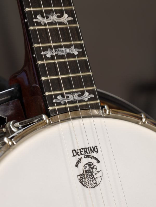 deering eagle II 5 string banjo frosted head