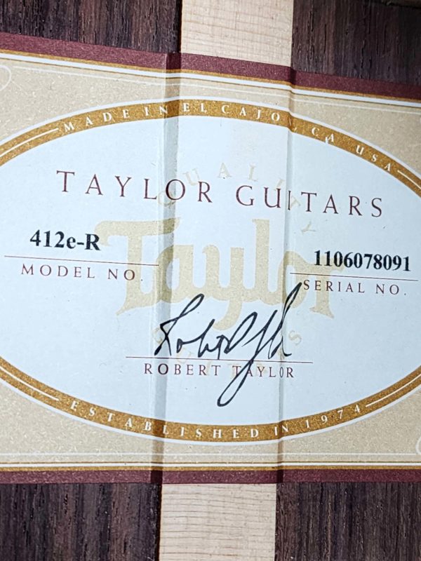 taylor 412e r guitar serial number