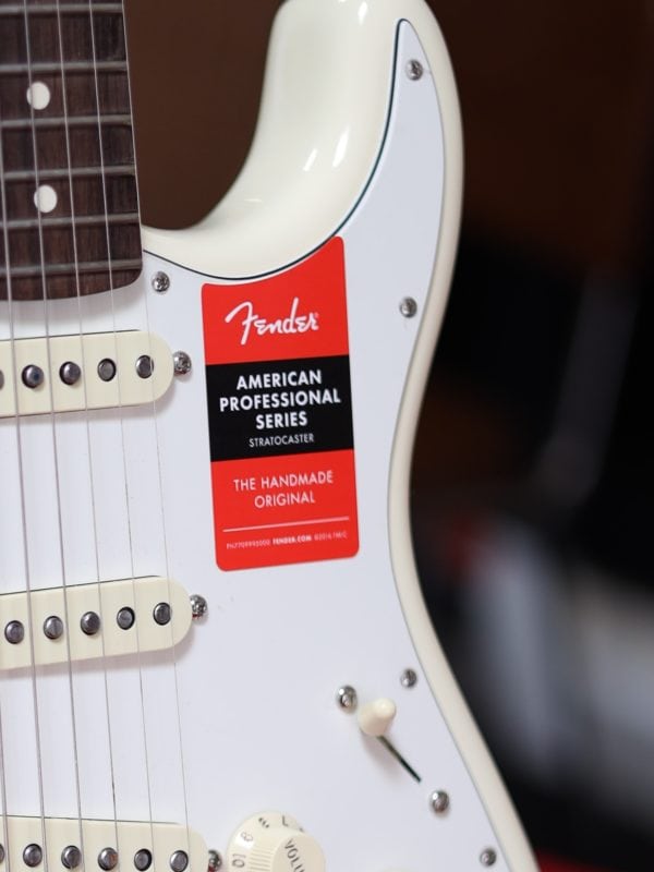 fender stratocaster professional guitar label