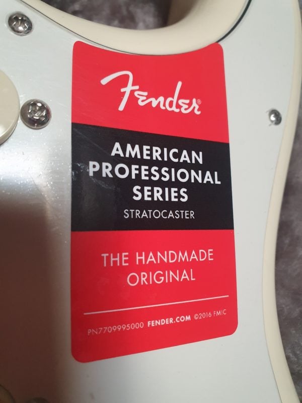 fender stratocaster professional guitar sticker