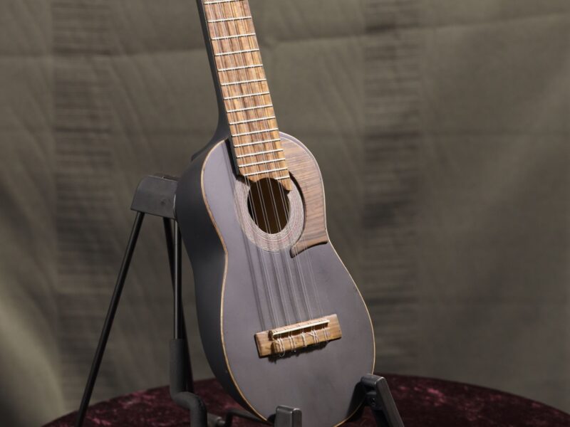 charango in black satin from bolivia